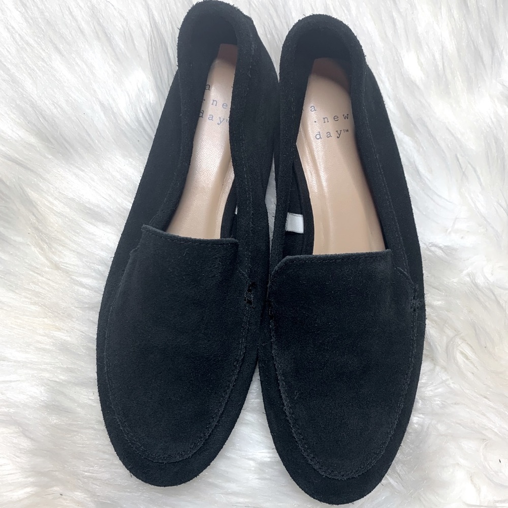 BLACK SUEDE LOAFERS SIZE 7 By A New Day